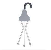 ZWH-Walking Cane Aluminum Hand Stool Old Folding Three - Legged Legged Crutches Stool Walker Walker Gray
