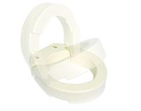 Essential Medical Supply Hinged Toilet Seat Riser for Elongated Toilets, 19.2 x 14 x 3.5 Inch