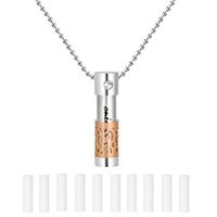 316L-Stainless Steel Aromatherapy Diffuser"Only Love" Pendant Perfume Bottle for Essential Oils Cremation Urn Necklace for Ash