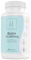 Biotin 10000mcg Extra Strength Hair Supplement, Supports Healthy Hair, Skin and Nails - Made in USA - Best Biotin to Support Hair Growth for Women & Men - Non-GMO - 120 Capsules