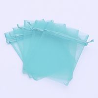 100 pcs 4x6" (10x15cm) Organza Bags Wedding Favor Bags Party Gift Bags Candy Bag Jewelry Pouch Drawstring Bag (Light Teal - FB023)
