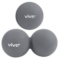 Vive Double Lacrosse Ball Massage - Peanut Foot Massager for Myofascial Release, Trigger Point & Deep Tissue Roller - Shape Firm Rubber for Sore Muscles, Back, Neck, Pressure Point Self Pain Relief