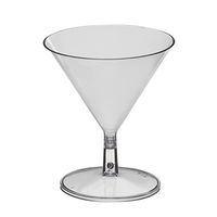 Party Essentials Miniware Hard Plastic 2 Oz. Martini Mini Glasses, Mini Martini Glasses, Pack of 12