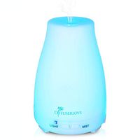 Diffuserlove 200ML Essential Oil Diffusers Ultrasonic Mist Humidifiers BPA-Free Aromatherapy Diffuser with 7 Color LED Lights Waterless Auto Shut-Off for Bedroom Office Kitchen