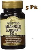 Magnesium Gluconate 500 Mg 90 Tb - From Windmill Pack of 5