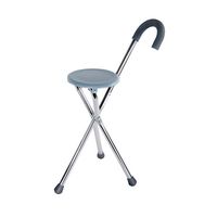 Crutches Multifunctional Aluminum Alloy Walking Stick Folding Old Tripod Cane Anti-Skid Cane Stool