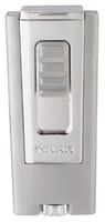 Xikar Trezo Lighter, Inline Triple Jet Flame, Piezo Ignition, Protective Lid, Oversized Adjustment Wheel, Silver
