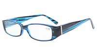Eyekepper Spring Hinges Reading Glasses Readers with Genuine Austrian Crystals Women Blue +2.75