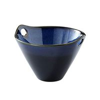 AXZHYX Bowl Blue Ceramic Tableware Creative Ramen Bowl Large Soup Bowl Fruit Salad Bowl Japanese Style Creative Large Bowl Hotel Tableware Home Noodles Boiled Fish Soup Bowl