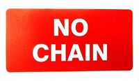 Property Sales Labels , Text: NO CHAIN , Red , Rectangle , Estate & Letting Agent Self-Adhesive Stickers