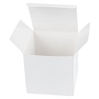 LaRibbons 20Pcs Recycled Gift Boxes - 5 x 5 x 5 inches White Paper Box Kraft Cardboard Boxes with Lids for Party, Wedding, Gift Wrap