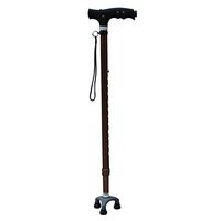 XIHAA Magnetic Massage Old Man Crutches Anti-Slip Multi-Function LED Lamp Old Man Retractable Cane Hiking Outdoor Single-Handed Corners Dual Purpose Black,Gold