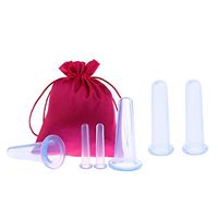 SM SunniMix 6 PCS Silicone Facial Cupping Set, Eye and Face Vacuum Massage Cup Kit with Bag, Anti-Wrinkle and Anti-Aging
