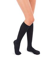 Jomi Compression Socks Women Collection, 15-20mmHg Microfiber 116 (Small, Black)