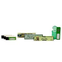 Hemp King Size Rolling Papers (Hempire, Pure Hemp, and Zig Zag) with Quintessential Tips (3 Packs), Small Pop Top Storage Container, and Leaf Lock Gear Grinder Card – 8 Items – Bundle