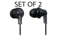 Panasonic RPHJE120 in-Ear Headphone, (2 Pack, Black)