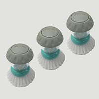 PairOn Soap Dispensing Palm Brush, Kitchen Sink Pan Brush Kitchen Cleaning Brush for Dish Pot Pan Sink Cleaning Pack of 3