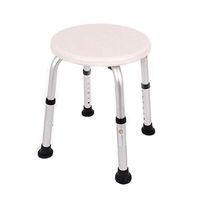 Firsthgus Shower Chair Round Adjustable Healthcare Aid, Shower/Bath Bathroom Stool Seat Anti-Slip with Foot Pad for Elderly Disabled Child Support 136kg