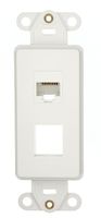 Leviton 41668-W Decora Telephone Wallplate Insert, 6P6C X 8P8C, 110 Style, White