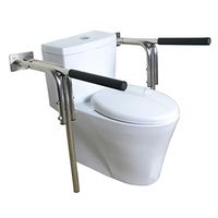 Safety Toilet Bathroom Bath Safety Grab Bar (Hand Rail),Flip-Up Stainless Steel Handicap Hand Grips,for Disability Aid and Elderly Assistance