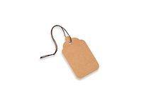 Pre -Strung Gift Tags - Small Kraft Resale Gift Tags Cotton Strung1-1/4x1-15/16" (6 Packs; 50 Tags Per Pack) - Wraps -SRGTKS