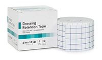 Dressing Retention Tapes. Case of 24 Non-Woven Fabric Tapes 2" x 10 yds with Printed Released Paper Backing. Non-sterile Tape for dressings and Medical Devices.