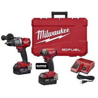 Milwaukee 2999-22 M18 FUEL 18-Volt Lithium-Ion Brushless Cordless Surge Impact and Hammer Drill Combo Kit