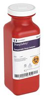Sharps Container, 3/8 Gal., Screw Lid, PK3