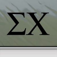 Sigma Chi - Black Decal - 4" wide decal laptop tablet skateboard car windows sticke