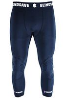 BLINDSAVE 3/4 Tights with Knee Padding | Shock Absorbing Technology | Self-Adjusting Padding | Black, Size XXL