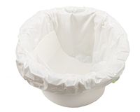 TidyCare Commode Liners for Beside Toilet Chair Bucket | 3 XL Convenience Packs of 24 Disposable Waste Bags + 24 Absorbent Pads for Adults, 72 Total Each | Universal Fit