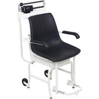 Detecto Chair Scale 400lb x 4oz, Mechanical W/Lift-Away Arms, Foot Rests, Oversized Wheels, 475