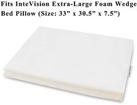 InteVision 400 Thread Count, 100% Egyptian Cotton Pillowcase. Designed to Fit The InteVision Extra-Large Foam Wedge Bed Pillow (33" x 30.5" x 7.5")