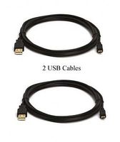 TWO 2 USB Cables for Canon Powershot G1 X G1X ELPH 520 HS, Canon 520HS, Canon 110 HS, Canon 110HS