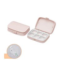 Pill Cases Dispensers Reminders Material Pill Box Moisture Waterproof Pill Organizer Holder for Home Office Pocket Purse Briefcase Travel (6 Compartments),Pink
