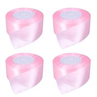 Toyvian Silk Ribbon Double Sided Fabric Ribbon Satin Roll Embellish for Bouquet Bows Crafts Gifts Wrapping Party Wedding 4 Rolls