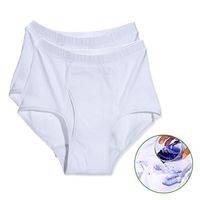 Elify Men's Light Urinary Incontinence Underwear - Absorbency Washable Reusable Plus Size Briefs Adult Females Panties Cotton Soft Comfort Breathable Knicker - Pink (2-Pack-3L- Fit Waist 28"-32")