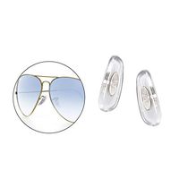 HiCycle2 17mm Clip-on Replacement Nose Pads for Ray-Ban Aviator RB3025 3026 Sunglasses Repair Kits Clear,Bonus Sunglasses Bag