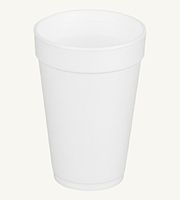 Dart 16J16, 16 Oz. White Foam Cup with White Lift'n'Lock Plastic Cup Lid, Customizable Disposable Hot and Cold Drink Beverage Tea Coffee Cups (100)