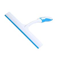 Window Squeegee, Rubber Glass Wiper Cleaner Scraper for Home Bath Office, Kitchen and Car, Blue