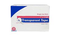 Transparent Tapes. Case of 500 Medical Tapes 1" x 1.5 yds. Non-sterile Adhesive Tapes for General Wound Care. Single use Rolls. Hypoallergenic, Latex-Free.