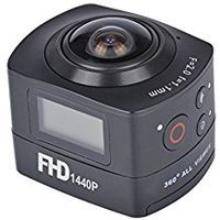 AMKOV 360 Degree Panoramic Fish-eye Camera 1440P HD Action Camera 8MP WIFI Remote Control Digital Camera Waterproof 30M Sports DV for Hiking,Biking,Diving