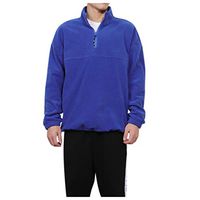 Men Sweatshirt Autumn Warm Stand Collar Zipper Long Sleeve Sweatshirts Solid Color Sport Pullover Tops Coat Blue