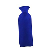 Warm Classic Small 1 L Hot Water Bottle with Velvet Cover - Dark Blue