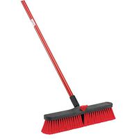 18" Multi-Surface Push Broom Multi Color Plastic