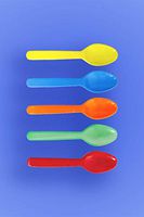 Wow Plastics Inc. Tasting Spoons 3" - Multi Colors - 6/500 (3,000/Case)