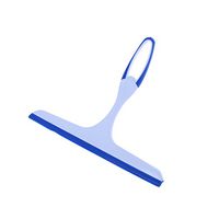 2 Pcs 9.5Inch Shower Squeegee Bathroom Mirror Wiper Car Glass Cleaner Rubber Blades for Outdoor/Indoor/Car Windows Color Blue BY DINGJIN