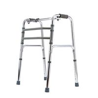 GYZ GY Elderly Walker, Aluminum Alloy Foldable Adjustable Height Disabled Rehabilitation Walking Auxiliary Vehicle, Up to 220 Lbs Medical Supplies (Color : A)