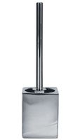 Kleine Wolke 4004478219816 Glamour Toilet Brush and Holder in Silver Porcelain, Multi