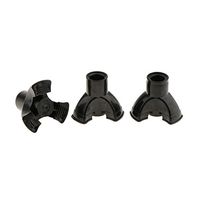 3Pcs Rubber Non-Slip Cane & Crutch Tips Heavy Duty Crutch Tip Replacements 7/8 Inch Black